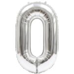 Globo Números Metalizado Plateado 40cm Cumpleaños Decoración - Imagen 2